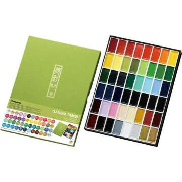 Kuretake GANSAI TAMBI 48 Color Watercolor Set
