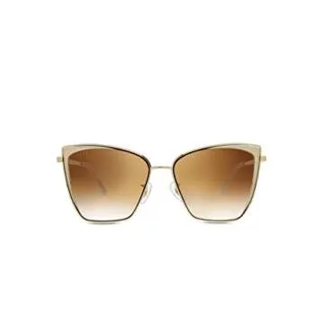DIFF Becky Cat Eye Sunglasses for Women UV400 Gold Gradient