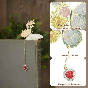 Aster Butterfly Bookmarks - Unique Gifts for Book Lovers