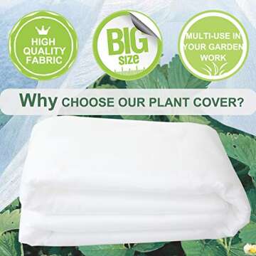 Plant Covers Freeze Protection 10 ft x 30 ft Floating Row Cover 0.9oz/yd² Garden Fabric Plant Cover...