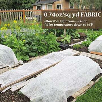 Premium Plant Frost Cover 10ft x 30ft for Winter Protection