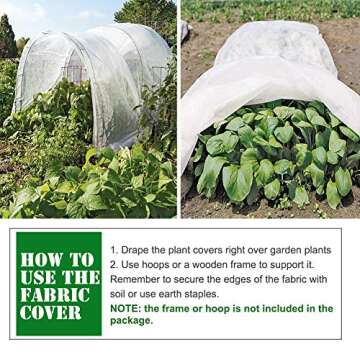 Premium Plant Frost Cover 10ft x 30ft for Winter Protection