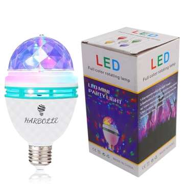 HARBOLLE RGB Color Rotating Bulbs for Parties and Events