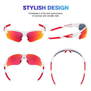 Bea·CooL Polarized Sports Sunglasses for Men Women Youth Baseball Fishing Cycling Running Golf Moto...