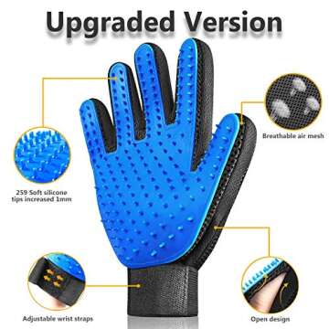 Washable Dog Pee Pads+Free Grooming Gloves - Reusable Whelping Pads,Waterproof Dog Mat Non-Slip Puppy Potty Training Pads for Dogs, Cats, Bunny