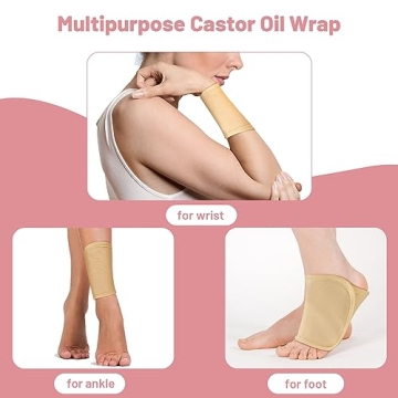 Castor Oil Pack Wraps for Relaxation and Relief, 2 pcs