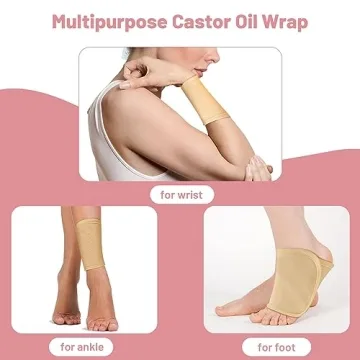 Castor Oil Pack Wraps for Relaxation and Relief, 2 pcs