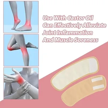 Castor Oil Pack Wraps for Relaxation and Relief, 2 pcs