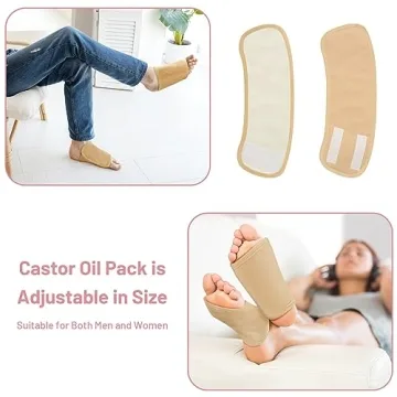 Castor Oil Pack Wraps for Relaxation and Relief, 2 pcs