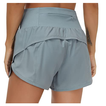 THE GYM PEOPLE Womens High Waisted Running Shorts Quick Dry Athletic Workout Shorts