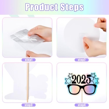 Wenqik 40 Pcs Happy New Year Centerpiece Sticks for 2025