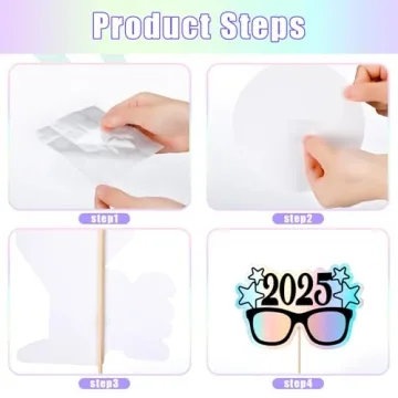 Wenqik 40 Pcs Happy New Year Centerpiece Sticks for 2025