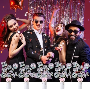 Wenqik 40 Pcs Happy New Year Centerpiece Sticks for 2025