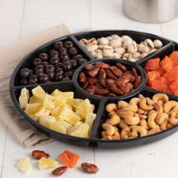 Plasticpro 6 Sectional Serving Platters - Durable & Elegant