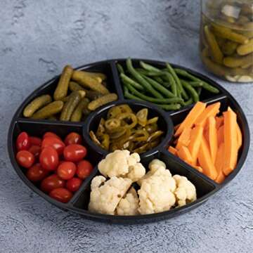 Plasticpro 6 Sectional Serving Platters - Durable & Elegant
