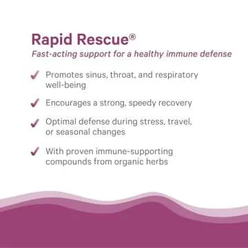 PURE SYNERGY Rapid Rescue | Organic Immune Support Capsules | Herbal Immune Supplement with Echinacea, Elderberry, and Olive Leaf Extracts | for Immediate Immune Support (42 Capsules)