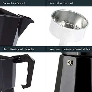 Primula Classic Moka Pot for Easy Espresso Brewing