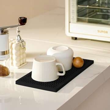 Durable Non-Slip 2 Pack Bar Mat for Home and Outdoor Use