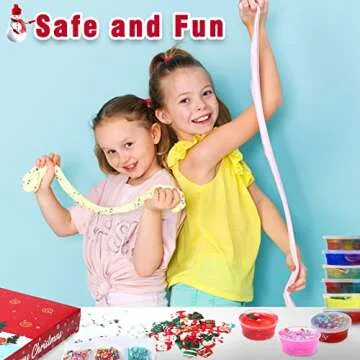 ThinkMax Advent Calendar 2023 with 24 Days Christmas Slime Kit Christmas Countdown Calendars Surprise Gifts Girls Boys Xmas Stocking Stuffers, Christmas Slime Supplies for Party Favors