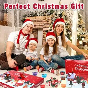 ThinkMax Advent Calendar 2023 with 24 Days Christmas Slime Kit Christmas Countdown Calendars Surprise Gifts Girls Boys Xmas Stocking Stuffers, Christmas Slime Supplies for Party Favors