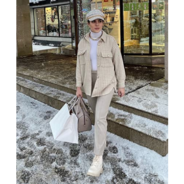 Stylish Tweed Newsboy Cap for Women - Adjustable & Chic