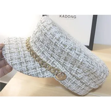 Stylish Tweed Newsboy Cap for Women - Adjustable & Chic