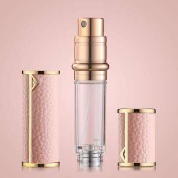 Kuangre Perfume Travel Refillable Bottle, Tsa Approved 5ml Perfume Atomizer Bottle, Portable Size Sp...