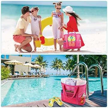 BALEINE Large Mesh Beach Tote - Spacious & Versatile