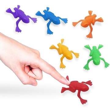 ArtCreativity Jump n Leap Frog Toy - 144 Pack of 2 Inch Assorted Colors, Cool Jumping Plastic Frogs for Kids - Vibrant Color Variety - Fun Party Favors, Goody Bag Fillers