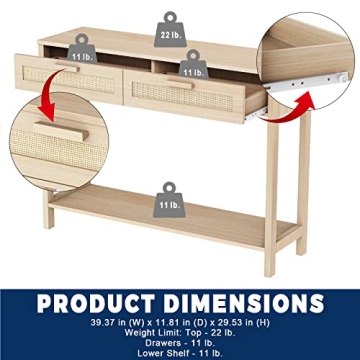 Stylish CREATIVELAND Console Table with 2 Drawers