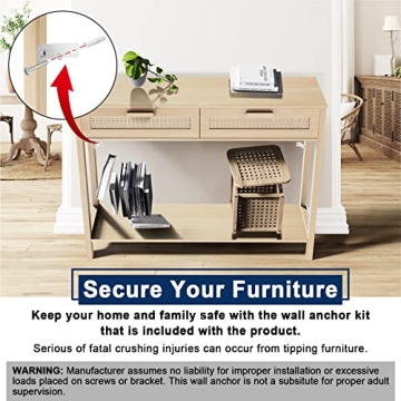 Stylish CREATIVELAND Console Table with 2 Drawers