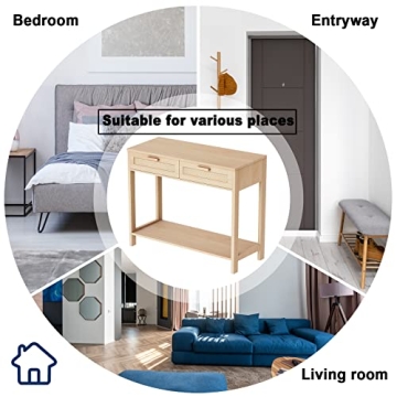 Stylish CREATIVELAND Console Table with 2 Drawers