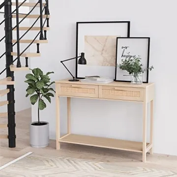 Stylish CREATIVELAND Console Table with 2 Drawers