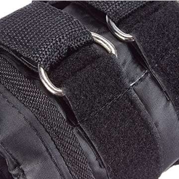 Amazon Basics Adjustable Ankle Weights, 5 Pounds, Pair, Black