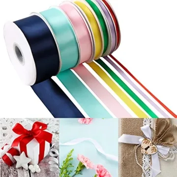 Double Faced Black Satin Ribbon 5/8" x 50 Yards for Crafts