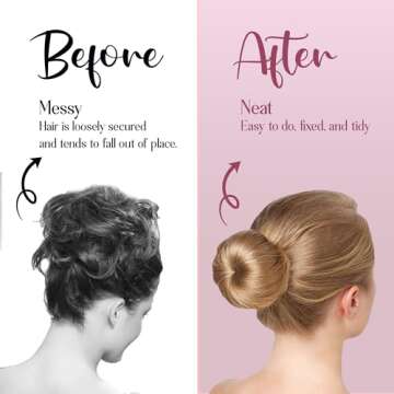 Women's Hair Bun Maker French Twist Hair Fold Wrap Snap by Andlane (1 Brown, 1 Light Brown)