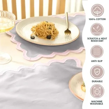 Folkulture Cotton Placemats Set of 4 for Dining