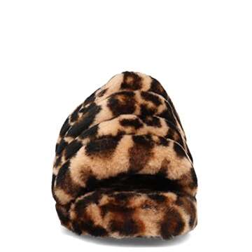 UGG Women's Fluff Yeah Slide Panther Print Slipper, Butterscotch, 9