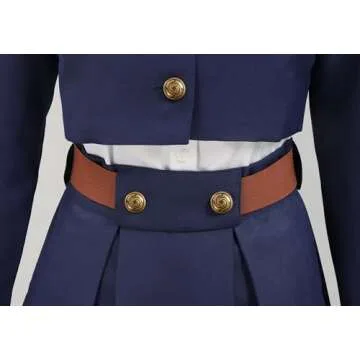 DAZCOS Women's Anime Cosplay Costume US Size Uniform Outfit with Belt Waist Bag (Small)