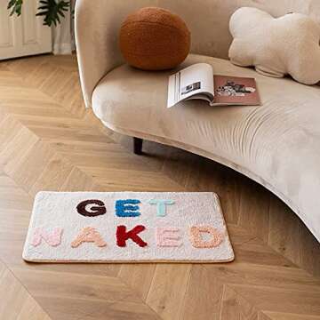 ABOUND LIFESTYLE Bath Mat, Cute Bath Mat, Fade Resistant Cute Bathroom Decor, Funny Tufted Microfibe...