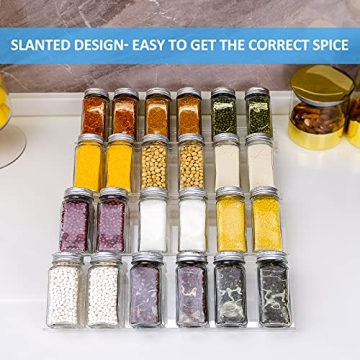 Premium Acrylic 4-Tier Spice Drawer Organizer for Kitchen