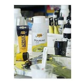 Kreul Solo Goya Water Based Pouring Fluid Optimises Flow Performance of Acrylic Paints 500ml, us:one size, White