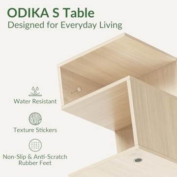 ODIKA Tokyo Minimalist 3 Tier End Table - Stylish and Compact