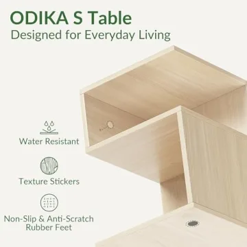 ODIKA Tokyo Minimalist 3 Tier End Table - Stylish and Compact