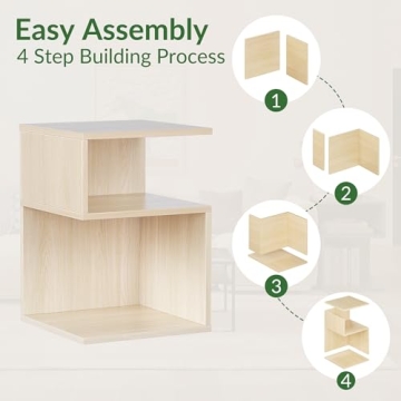 ODIKA Tokyo Minimalist 3 Tier End Table - Stylish and Compact