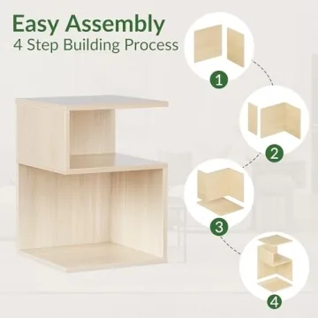 ODIKA Tokyo Minimalist 3 Tier End Table - Stylish and Compact