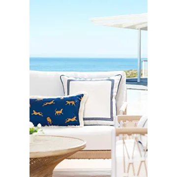 Hofdeco Tropical Lumbar Pillow Cover 12x20 Water Resistant