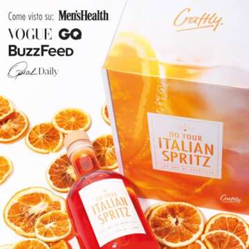 Craftly Italian Spritz Infusion Kit – Ultimate Aperitivo Experience at Home | DIY Cocktail Set for Aperitivo | Cocktail Set for Spritz