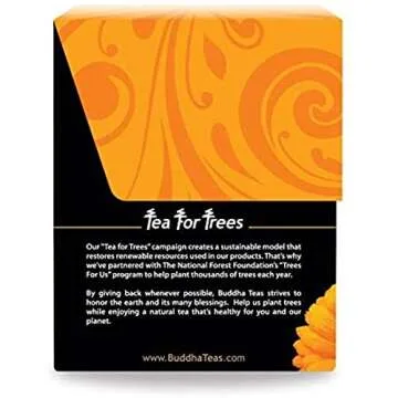 Buddha Teas Organic Calendula Flower Tea - OU Kosher, USDA Organic, CCOF Organic, 18 Bleach-Free Tea Bags