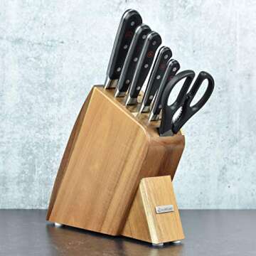 Wusthof Classic 7 Piece Knife Set with Acacia Block